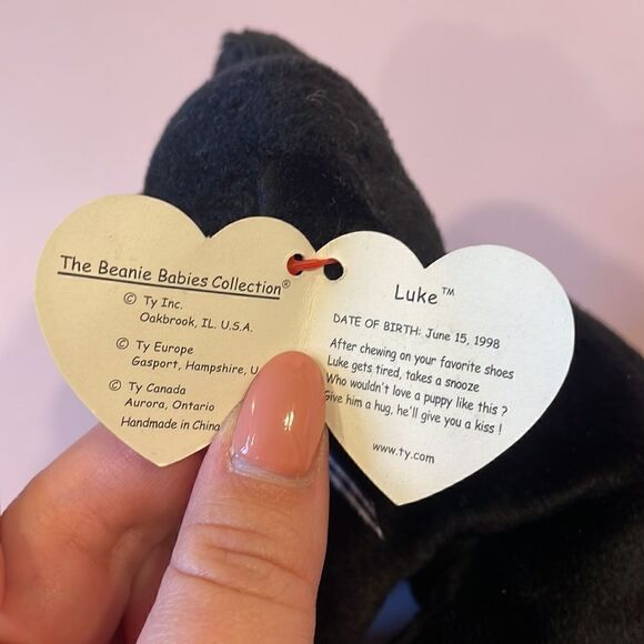 1999 Original Ty Beanie Baby Luke the Black Lab NWT excellent Used Condition 6” - Picture 11 of 11